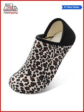 🎅 Womens Mens Slippers Rubber Sole Soft Lightweight House Shoes Non Slip